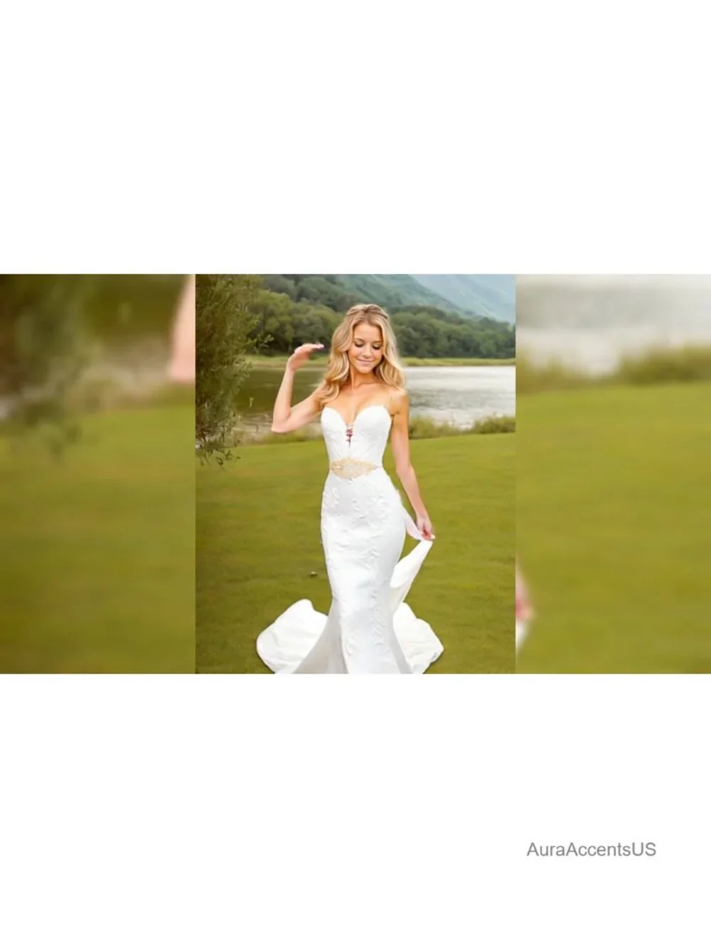Rhinestone Wedding Sash Belt Applique Iron-On Sew-On Bridal Sash